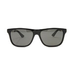 Men's Square Plastic Sunglasses // Black & Gold + Gray
