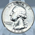 1954 S BU Roll Washington Quarters // Roll of 40