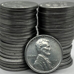 1943 P STEEL Lincoln Cent BU Roll // Roll of 50
