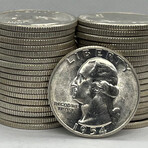 1954 S BU Roll Washington Quarters // Roll of 40