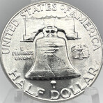 1953 P BU Roll Franklin Half Dollars // Roll of 20