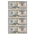 2017 A STAR $50 Federal Reserve 4 Consecutive // # 405 - 408
