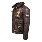 Top Gun® "Victory" Wool-PU Jacket // Brown (XL)