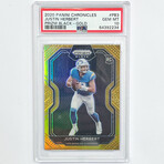 Justin Herbert 2020 Panini Chronicles Prizm Black Gold Rookie Card #05/10 - PSA 10