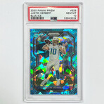 Justin Herbert 2020 Panini Prizm Blue Ice Rookie Card #45/99 - PSA 10