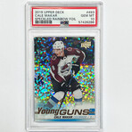 Cale Makar 2019-20 Upper Deck Young Guns Speckled Rainbow Foil Rookie Card - PSA 10