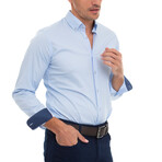 Seda Long Sleeve Button Up // Light Blue (L)