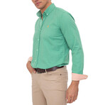 Hemera Long Sleeve Button Up // Green (L)