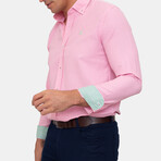 Hemera Long Sleeve Button Up // Pink (M)