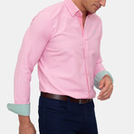 Hemera Long Sleeve Button Up // Pink (L)