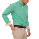 Hemera Long Sleeve Button Up // Green (S)