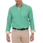 Hemera Long Sleeve Button Up // Green (XL)