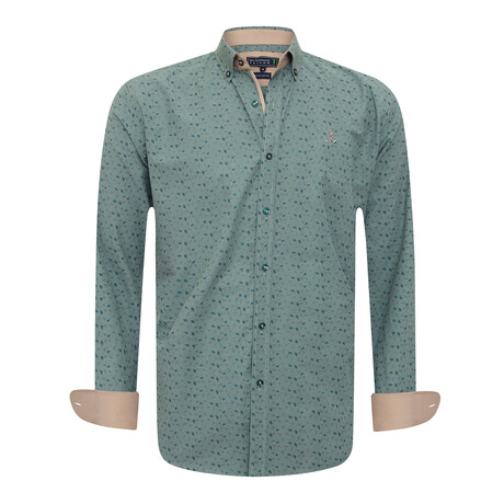 Bata Long Sleeve Button Up // Green (S)