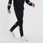 Striped Sweatpants // Black (M)