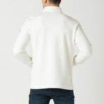 Zippered Polo Neck Sweatshirt // Off White (XL)