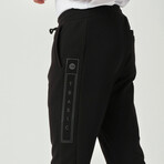 Reflector Striped Sweatpants // Black (S)