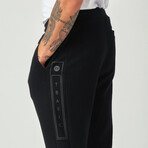 Reflector Striped Sweatpants // Dark Navy (XL)