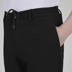 Elastic Belt Sweatpants // Black (L)