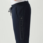 Reflector Striped Sweatpants // Navy (M)