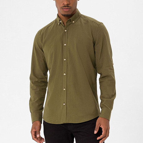 Mx39 Long Sleeve Button Down // Olive (S)