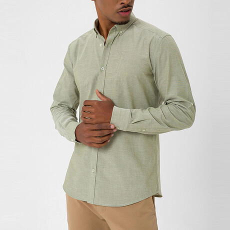 Mx39 Long Sleeve Button Down // Dark Green (S)