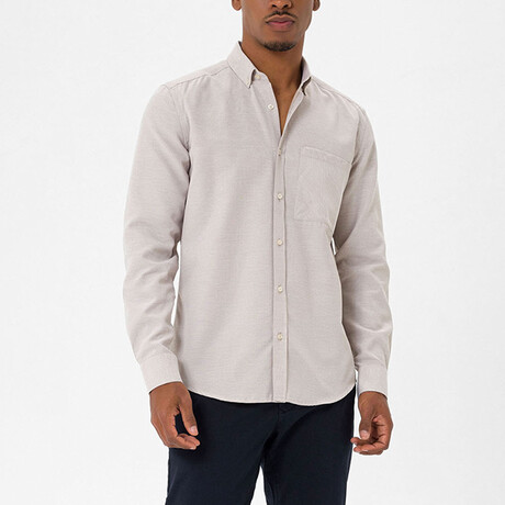 Mx55 Long Sleeve Button Down // Beige (S)