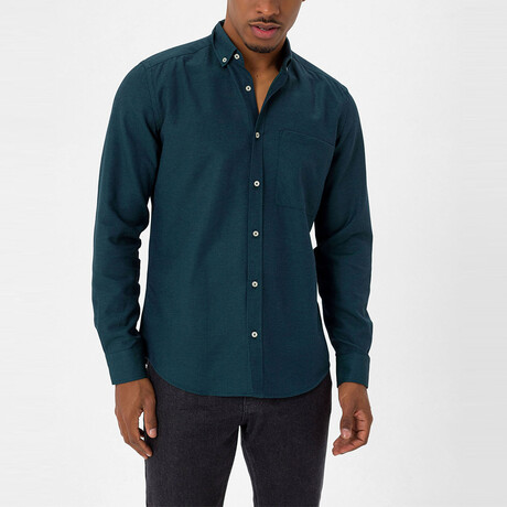 Mx55 Long Sleeve Button Down // Green (S)