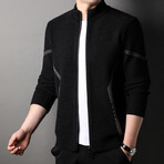 Konnor Zippered Sweater Jacket // Black (L)