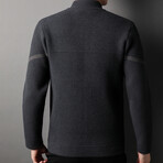 Quinten Zippered Sweater Jacket // Gray (M)