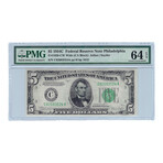1934C $5 Small Size Federal Reserve Note // PMG Certified Choice 64 EPQ