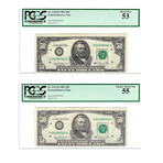 1981 $50 Small Size Federal Reserve Notes // Sequential Set of 2 // PCGS Certified About New