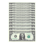 1969 $1 U.S. Federal Reserve Star Notes // 12 District Set ABCDEFGHIJKL // Deluxe Collector's Pouch