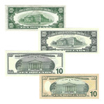 Evolution of the $10 Bill // Set of 4 // 1934-Present // Lightly Circulated to Uncirculated