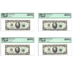 1969-C $20 Small Size Federal Reserve Note // Sequential Set of 4 // PCGS Certified About New 58 PPQ