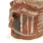 Pre-Columbian Moche Head Pot Depicting a Warrior