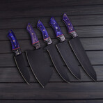 High Carbon Chef Knife // Set Of 5 (Purple)