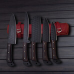 High Carbon Forged Chef Knife // Set Of 5 (Brown)