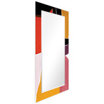 Finale Rectangular Beveled Mirror on Free Floating Reverse Printed Tempered Art Glass