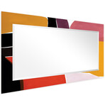 Finale Rectangular Beveled Mirror on Free Floating Reverse Printed Tempered Art Glass