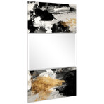 Grey Skies Rectangular Beveled Mirror on Free Floating Reverse Printed Tempered Art Glass