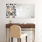 Loved Rectangular Beveled Mirror // Free Floating Printed Tempered Art Glass