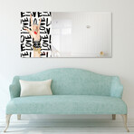 Loved Rectangular Beveled Mirror // Free Floating Printed Tempered Art Glass
