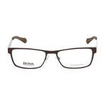 Hugo Boss // Men's 0873 Optical Frames // Matte Brown + Gray