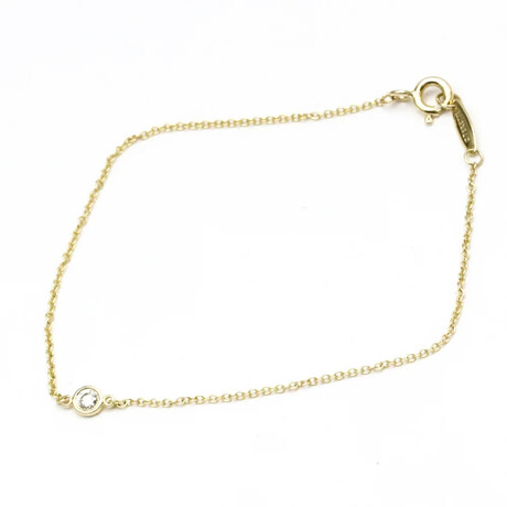 Tiffany & Co. // 18k Yellow Gold By The Yard Diamond Bracelet // 6.69" // Store Display