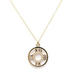 Tiffany & Co. // 18k Rose Gold Atlas Medallion Diamond Necklace // 16.14" // Store Display