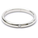 Tiffany & Co. // Platinum Stacking Ring With Diamond // Ring Size: 8 // Store Display