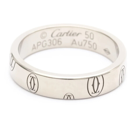 Cartier // 18k White Gold Happy Birthday Ring // Ring Size: 5.25 // Store Display