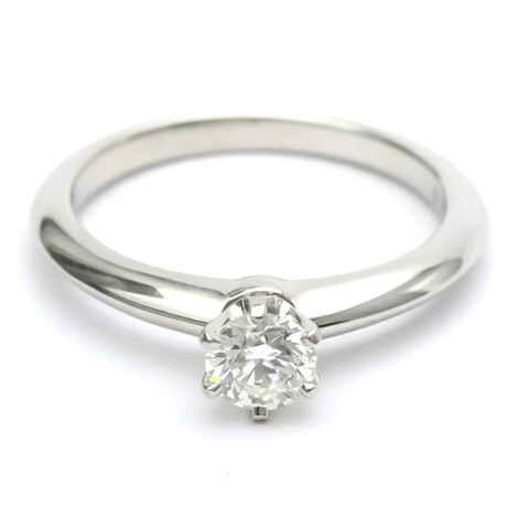 Tiffany & Co. // Platinum Solitaire Ring With Diamond // Ring Size: 6 // Store Display