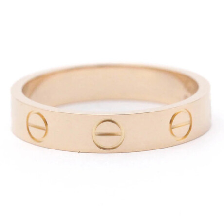 Cartier // 18k Rose Gold Mini Love Ring // Ring Size: 5.25 // Store Display