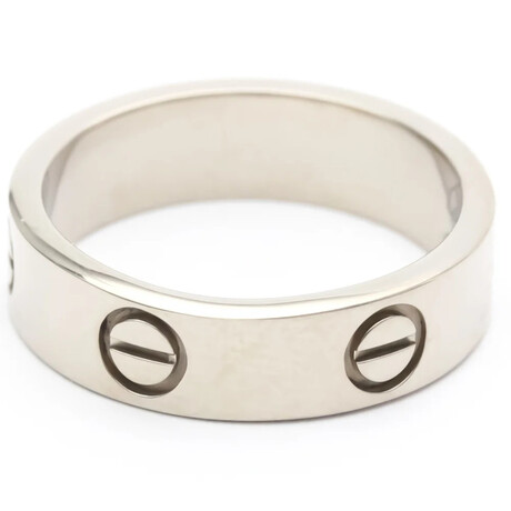 Cartier // 18k White Gold Love Love Ring // Ring Size: 6.75 // Store Display